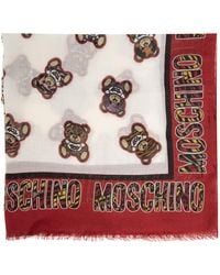 Moschino - Scarf With Teddy Bear Motif, - Lyst