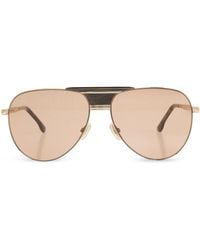Victoria Beckham - Pilot Sunglasses With A Slim Metal Frame - Lyst