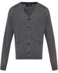 DSquared² - Wool Cardigan With Pockets - Lyst