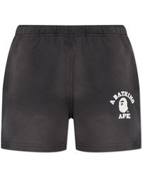 A Bathing Ape - Logo Shorts - Lyst
