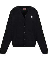 KENZO - Cardigan With Logo Patch - Lyst