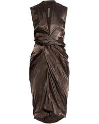 Rick Owens - Sleeveless Wrap Dress - Lyst