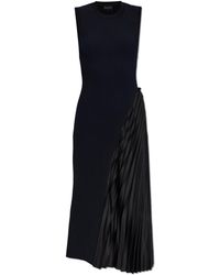 Emporio Armani - Dress With A Pleated Insert - Lyst