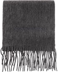 Acne Studios - Scarf With Logo Patch - Lyst