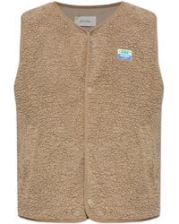 American Vintage - Fleece Vest With Logo Patch - Lyst