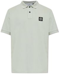Stone Island - Polo Shirt With Logo Patch - Lyst