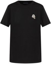 Moncler - T-Shirt With Logo Patch - Lyst