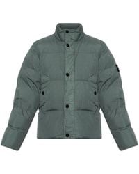 Stone Island - Puffer Jacket With Logo Patch - Lyst