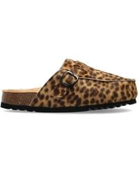 Scholl - 'Dakota Fur' Leather Clogs - Lyst