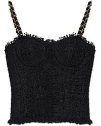 Balmain - Tweed Top - Lyst