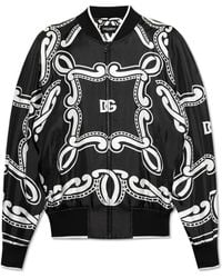 Dolce & Gabbana - Silk Bomber Jacket - Lyst