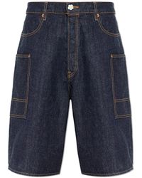 KENZO - 'Cargo'-Style Denim Shorts - Lyst