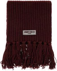 Jimmy Choo - Wool Scarf With Fringes - Lyst