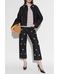 Marni - Jeans With Floral Applique - Lyst