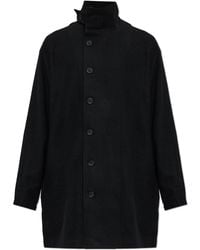 Yohji Yamamoto - Coat With Stand-Up Collar - Lyst