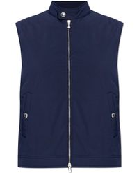 Eleventy - Insulated Vest With A Stand-Up Collar - Lyst