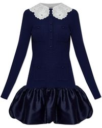 Self-Portrait - Dress With A Detachable Collar - Lyst