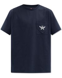 MCM - Logo Cotton T-Shirt - Lyst