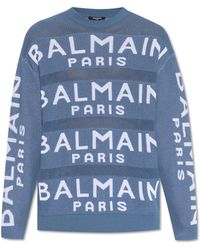 Balmain - Sweater With Logo, - Lyst