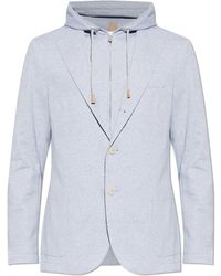 Eleventy - Jacket With Detachable Hood - Lyst