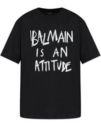 Balmain - T-Shirt With Print - Lyst