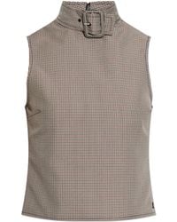 Courreges - Top With A Houndstooth Pattern - Lyst