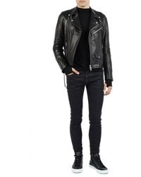 DIESEL Leather Biker Jacket - Black