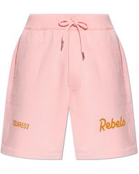 DSquared² - Shorts With Embroidered Logo - Lyst