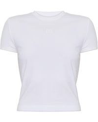 Dolce & Gabbana - Top With Embroidered Logo - Lyst