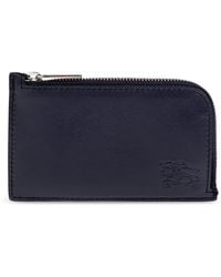 Burberry - Leather Card Holder With Logo - Lyst
