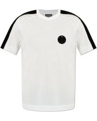 Emporio Armani - T-Shirt With Logo Patch - Lyst