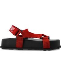 Moschino - Leather Platform Sandals - Lyst
