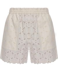 Moncler - Shorts With Lace Cutouts - Lyst