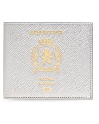 Balenciaga - Leather Wallet With Logo - Lyst