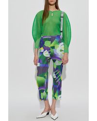 Pleats Please Issey Miyake Mist June Top in Green | Lyst