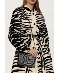 Dolce & Gabbana - Leather Shoulder Bag With Logo - Lyst