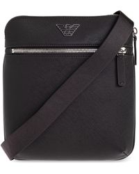 Emporio Armani - Shoulder Bag With A Logo-Shaped Appliqué - Lyst