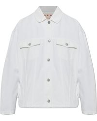 Marni - Denim Jacket With Detachable Belt - Lyst