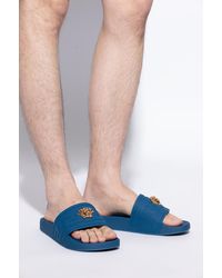 Versace - Rubber Flip-Flops With Medusa Head - Lyst