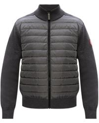 Canada Goose - Sweater With A Quilted Front 'Hybridge' - Lyst