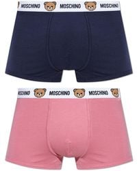 Moschino - 2-Pack Of Cotton Boxer Shorts - Lyst