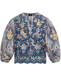 Etro - Top With Floral Pattern - Lyst