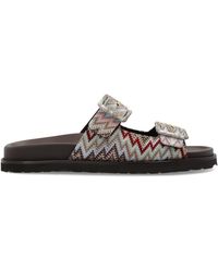 Missoni - Patterned Slides - Lyst