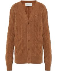 Ami Paris - Wool Cardigan With Embroidered Logo - Lyst