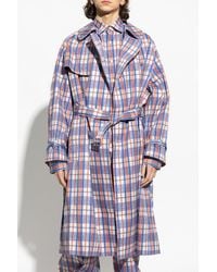 Vetements - Blue Loose-fitting Trench Coat - Lyst