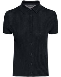 Balenciaga - Ribbed Short-Sleeve Top - Lyst