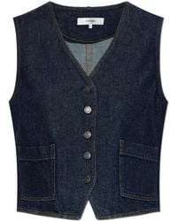FRAME - Denim Vest - Lyst