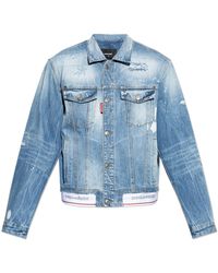 DSquared² - Denim Jacket With 'Vintage' Effect - Lyst