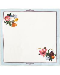 Maison Margiela - Silk Scarf With Floral Motif - Lyst