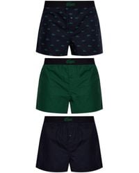 Lacoste - Three-Pack Of Cotton Boxer Shorts - Lyst